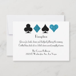 Las Vegas Destiny Receptie Malibu Blauw Glitter Kaart