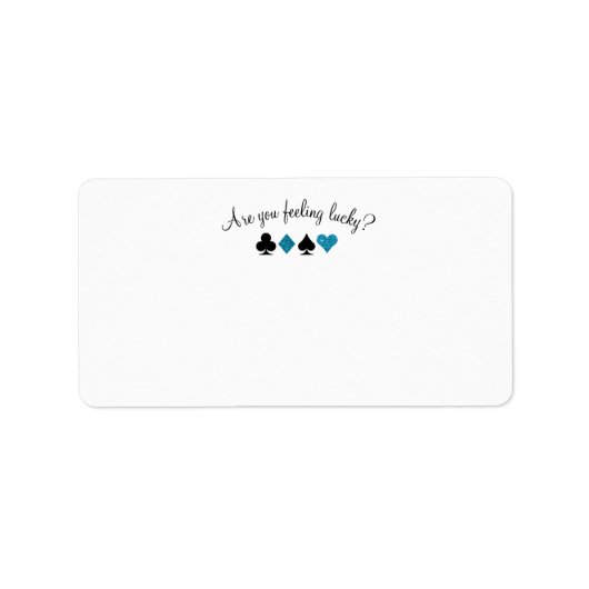 Las Vegas Destiny Wedding Blue Glitter Mail Etiket (Voorkant)