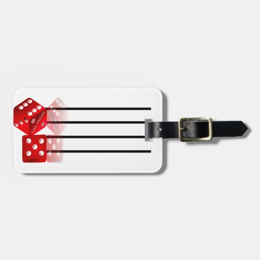 Las Vegas Dice Bagagelabel (Voorkant horizontaal)