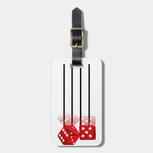 Las Vegas Dice Bagagelabel (Voorkant verticaal)