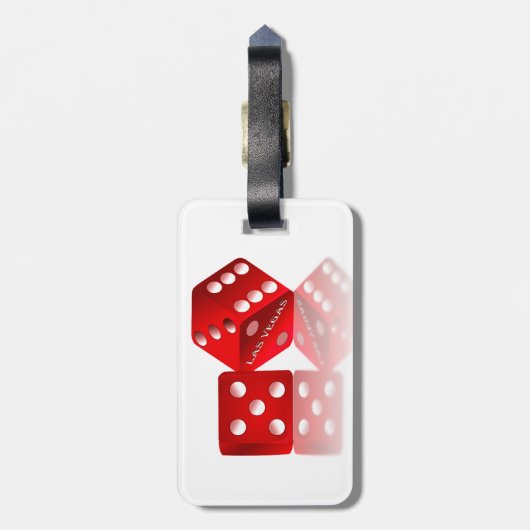 Las Vegas Dice Bagagelabel (Achterkant verticaal)