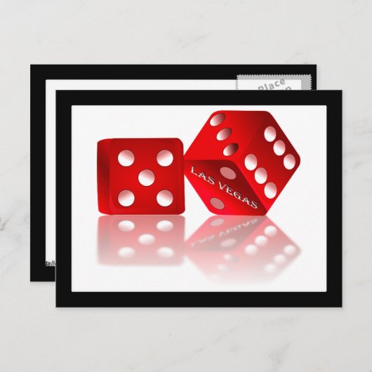 Las Vegas Dice Briefkaart (Voorkant / Achterkant)