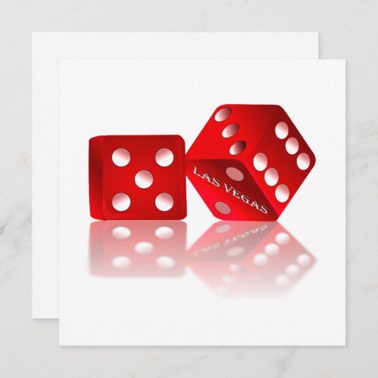 Las Vegas Dice Kaart (Voorkant / Achterkant)