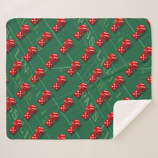 Las Vegas Dice op Craps Table Sherpa Deken (Voorkant (horizontaal))