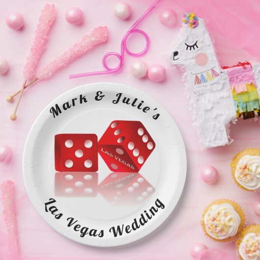 Las Vegas Dice Papieren Bordje (Feest)