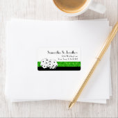 Las Vegas Dice Thema Groen & Zwart Faux Glitter Etiket (Insitu)