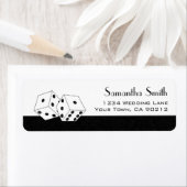 Las Vegas Dice Thema Zwart & Wit Etiket (Insitu)