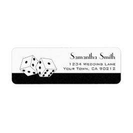 Las Vegas Dice Thema Zwart & Wit Etiket