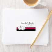 Las Vegas Dice Theme Heet Wit Roze Glitter Look Etiket (Insitu)