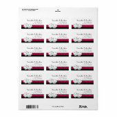 Las Vegas Dice Theme Heet Wit Roze Glitter Look Etiket (Full Sheet)