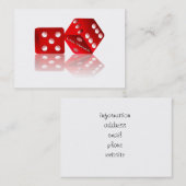 Las Vegas Dice Visitekaartje (Voorkant / Achterkant)