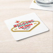Las Vegas Dirty Birthday Party Custom Matching Kartonnen Onderzetters (Schuin)