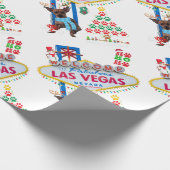 Las Vegas Doggy Vrolijk Kerst Wrapping Papier (Hoek)