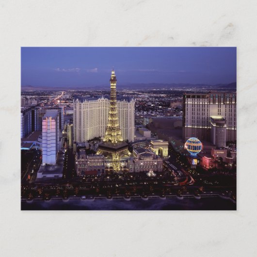 Las Vegas door Night 3 Briefkaart (Voorkant)