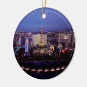 Las Vegas door Night 3 Keramisch Ornament (Links)