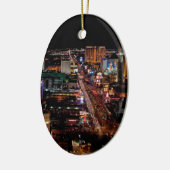 Las Vegas door Night Keramisch Ornament (Links)