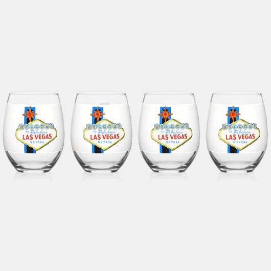 Las Vegas Drinkware Set Wijnglas Zonder Voet (Voorkant)