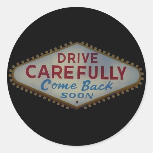 Las Vegas Drive voorzichtig Sticker (Voorkant)