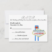 Las Vegas Eiffel Tower Paris Thema RSVP (Achterkant)