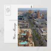 Las Vegas Eiffel Tower Strip Briefkaart (Voorkant / Achterkant)