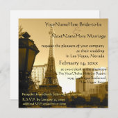 Las Vegas Eiffeltoren Parijs Thema Kaart (Voorkant / Achterkant)