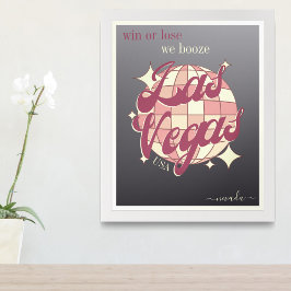 Las Vegas elegante zwarte partij Poster