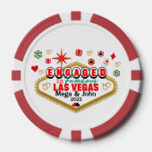 Las Vegas Engaged Celebration Couple Matching T-Sh Poker Chips (Voorkant)