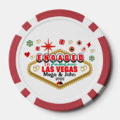 Las Vegas Engaged Celebration Couple Matching T-Sh Poker Chips (Achterkant)