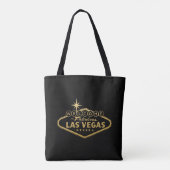 Las Vegas Fabulous Sign Gold Black Persoonlijk Tote Bag (Achterkant)