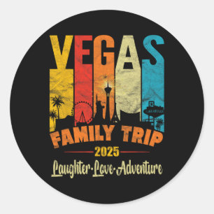 Las Vegas Familie Vakantie Las Vegas Familiereis 2 Ronde Sticker
