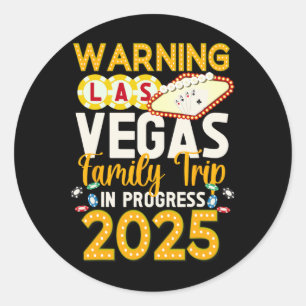 Las Vegas Family Trip in uitvoering 2025 Las Vegas Ronde Sticker