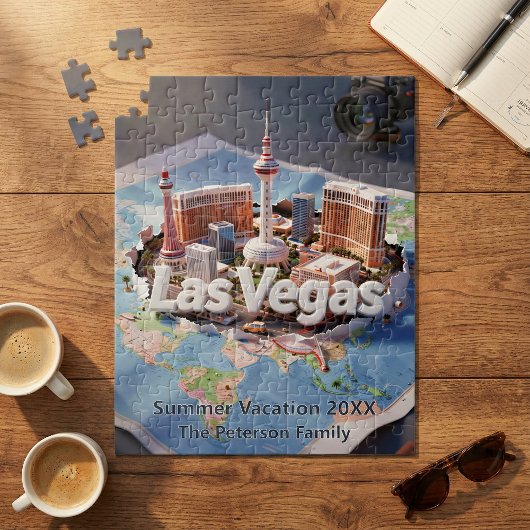 Las Vegas Family Vacation 3D Trip Souvenir Jigs Legpuzzel