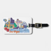 Las Vegas Famous City Bagagelabel (Voorkant horizontaal)