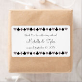 Las Vegas Faux Zilver Glitter Zwart Favor Label (Insitu)