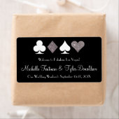 Las Vegas Faux Zilveren Glitter Welkomsttas Label (Insitu)