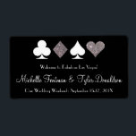 Las Vegas Faux Zilveren Glitter Welkomsttas Label<br><div class="desc">**Heb je een andere kleur nodig dan zwart? Deze kaart kan volledig op maat van uw evenement worden gemaakt, klik gewoon op de optie aanpassen en verander de achtergrondkleur en zelfs de tekstkleur voor een volledig aangepaste look!** Perfect voor een glitzy en glamoureuze Las Vegas of casino thema bruiloft, dit...</div>