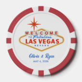Las Vegas Favor Geschenk Welkom Bord Rode Poker Ch Poker Chips (Voorkant)