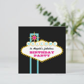 Las Vegas-feest roze bord Kaart (Staand voorkant)