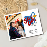 Las Vegas Foto Bruiloft Save the Date Aankondigingskaart<br><div class="desc">Aankondiging van uw grote dag Vegas-stijl is nooit spannender geweest! Introductie van onze Las Vegas Photo Wedding Save the Date Announcement Briefkaart - de ultieme hommage aan uw liefdesverhaal dat zich afspeelt tegen de elektrische achtergrond van Sin City. Leg de opwinding en glamour van uw aankomende huwelijken vast met een...</div>