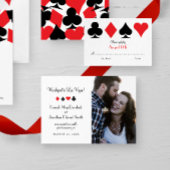 Las Vegas Foto Elopement Aankondiging Red Black