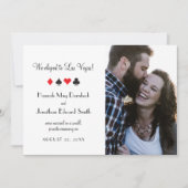 Las Vegas Foto Elopement Aankondiging Red Black (Voorkant)