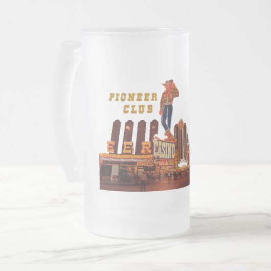 Las Vegas Frosted Glass Beer Mok (Voorkant links)