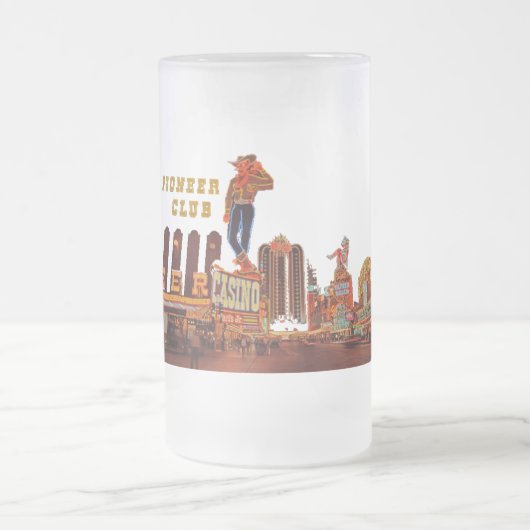 Las Vegas Frosted Glass Beer Mok (Center)