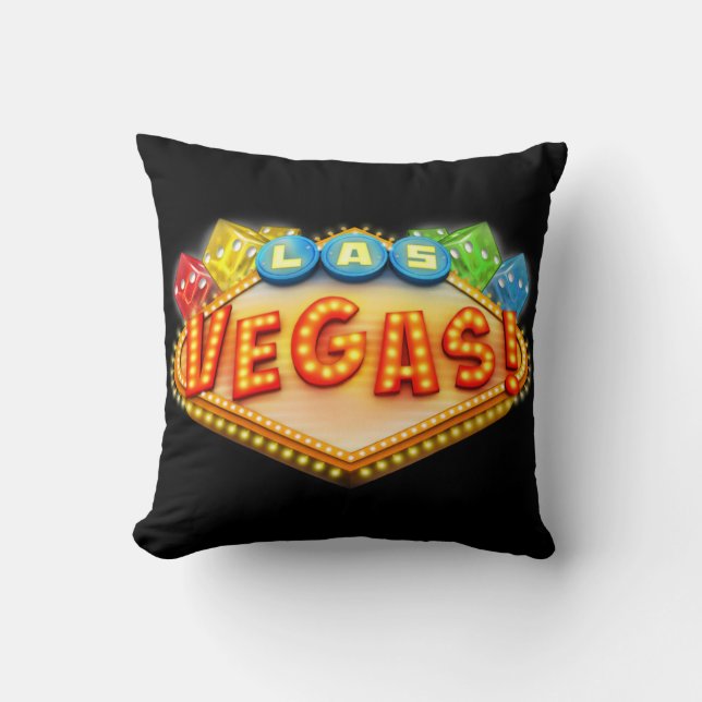 Las Vegas Fun Dobbelstenen Kussen (Voorkant)