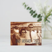 LAS VEGAS FUNNY 1960'S CRAZY HAIR MAN NERD FEESTDAGENKAART (Staand voorkant)