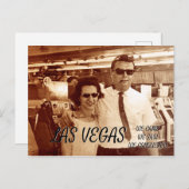 LAS VEGAS FUNNY 1960'S CRAZY HAIR MAN NERD FEESTDAGENKAART (Voorkant / Achterkant)