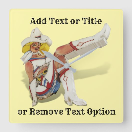 Las Vegas Gal Vierkante Klok (Voorkant)