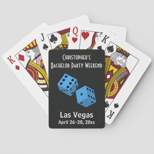 Las Vegas Gambling Bachelor Party Trip Favor Pokerkaarten (Achterkant)