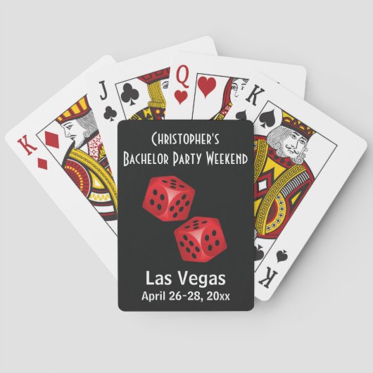 Las Vegas Gambling Bachelor Party Trip Favor Pokerkaarten (Achterkant)