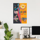 Las Vegas Gambling Travel Poster Art (Thuiskantoor)